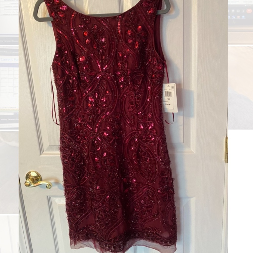 Burgundy Sequin Dress